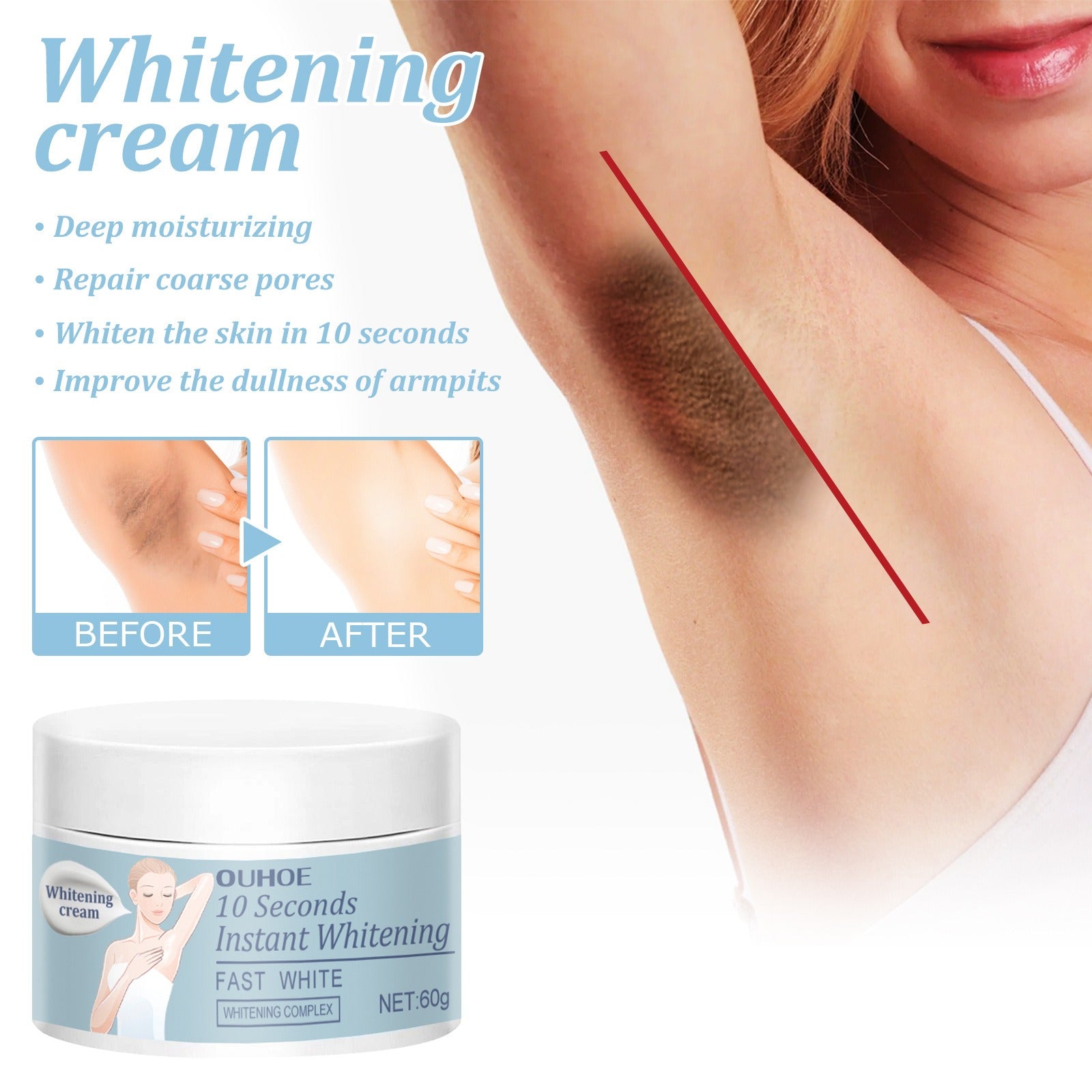 Underarm Whitening Cream for Sensitive Skin Moisturizer